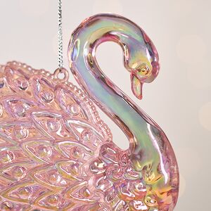 Елочная игрушка Лебединая Песня 12 см розовая, подвеска Forest Market фото 2