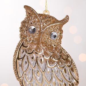 Елочная игрушка Мудрая Сова 13 см золотая, подвеска Forest Market фото 2