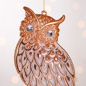 Елочная игрушка Мудрая Сова 13 см медная, подвеска Forest Market фото 2