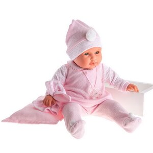 Кукла-младенец Сорая в розовом 55 см плачущая