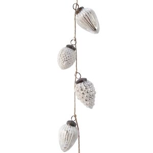 Гирлянда из стеклянных шишек Фантазия 120 см белая Kaemingk фото 2