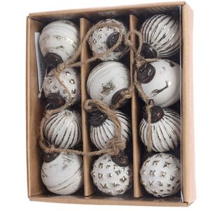 Гирлянда из стеклянных шишек Фантазия 120 см белая Kaemingk фото 5