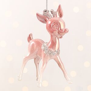 Елочная игрушка Олененок Ингрид из Розовой Долины 12 см, подвеска Forest Market фото 3