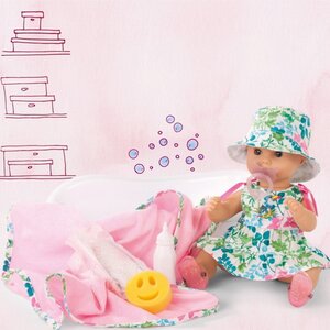 Кукла-пупс для купания Слипи Аквини - Цветы 33 см с аксессуарами, закрывает глаза