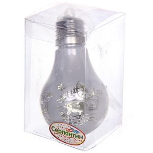 Светящийся елочный шар Лесная Сказка 6 см, теплые белые LED, на батарейках Serpantin фото 4