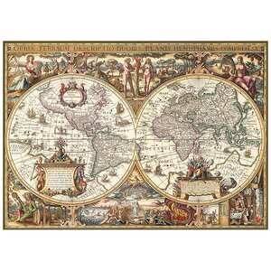 Пазл "Историческая карта мира" металлизированный, 880 элементов, 44х69 см Ravensburger фото 1