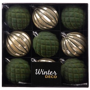 Набор пластиковых шаров Tutte Corde: Роскошь Палаццо 6 см, 9 шт Winter Deco фото 6