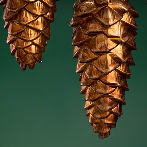 Елочная игрушка Шишка Fattura - Antique Cooper 14 см, 3 шт, пластик, подвеска Winter Deco фото 4