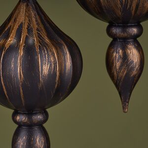 Елочная игрушка Fattura - Antique Brown 12 см, 4 шт, пластик Winter Deco фото 4