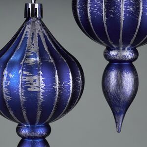 Елочная игрушка Fattura - Antique Blue 12 см, 4 шт, пластик Winter Deco фото 4