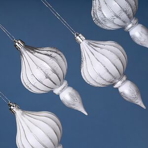 Елочная игрушка Fattura - Antique White 12 см, 4 шт, пластик Winter Deco фото 5