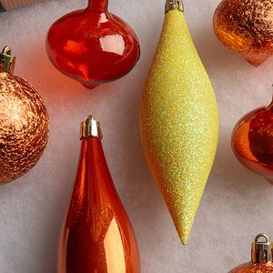 Набор пластиковых шаров Кастелло: Orange Sunset 6-14 см, 26 шт Winter Deco фото 2