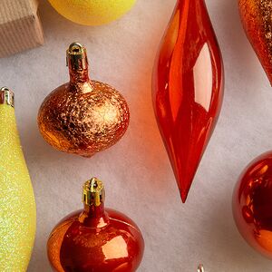 Набор пластиковых шаров Кастелло: Orange Sunset 6-14 см, 26 шт Winter Deco фото 4