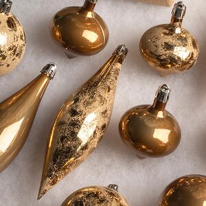 Набор пластиковых шаров Кастелло: Shining Sand 6-14 см, 26 шт Winter Deco фото 2