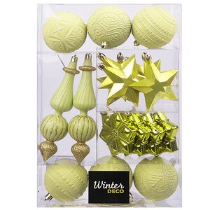 Набор елочных игрушек Шарлоттен - Mint Brulee 7-17 см, 18 шт, пластик, подвеска Winter Deco фото 2