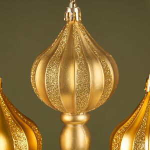 Елочная игрушка Eclatant - Dark Gold 12*6 см, 4 шт, пластик Winter Deco фото 5