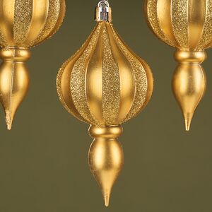 Елочная игрушка Eclatant - Dark Gold 12*6 см, 4 шт, пластик Winter Deco фото 2