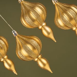 Елочная игрушка Eclatant - Dark Gold 12*6 см, 4 шт, пластик Winter Deco фото 4