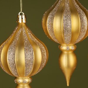 Елочная игрушка Eclatant - Light Gold 12*6 см, 4 шт, пластик Winter Deco фото 4