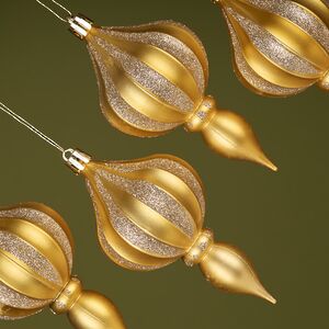 Елочная игрушка Eclatant - Light Gold 12*6 см, 4 шт, пластик Winter Deco фото 5