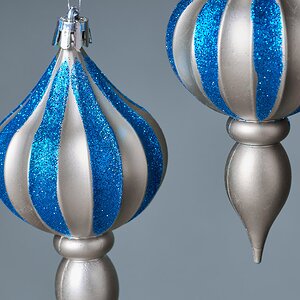 Елочная игрушка Eclatant - Silver Blue 12*6 см, 4 шт, пластик Winter Deco фото 2