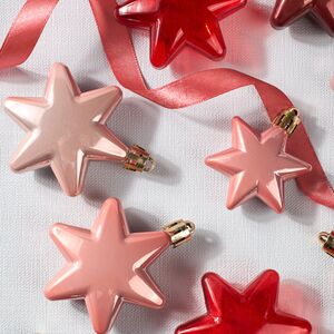 Набор елочных игрушек Звезды: Lovely Xmas 5-6 см, 16 шт, пластик, подвеска Winter Deco фото 3