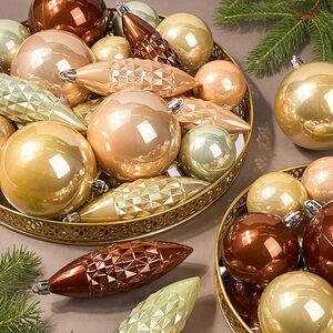 Набор пластиковых шаров Charmic - Nude Flowers 5-12 см, 31 шт Winter Deco фото 6