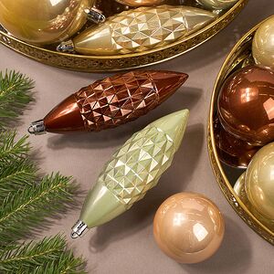 Набор пластиковых шаров Charmic - Nude Flowers 5-12 см, 31 шт Winter Deco фото 4