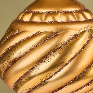 Елочная игрушка Golden Ramona 14 см золотая, пластик Winter Deco фото 4