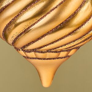 Елочная игрушка Golden Ramona 14 см золотая, пластик Winter Deco фото 5