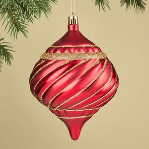 Елочная игрушка Vermilion Ramona 14 см красная, пластик