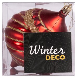 Елочная игрушка Rivera Guillermo 14 см красная, пластик, подвеска Winter Deco фото 2