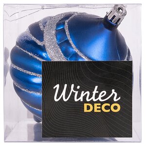 Елочная игрушка Rivera Guillermo 14 см синяя, пластик, подвеска Winter Deco фото 2