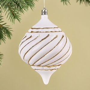 Елочная игрушка Blanco Ramona 14 см белая, пластик