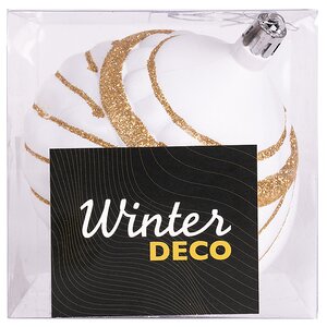 Елочная игрушка Rivera Guillermo 14 см белая, пластик, подвеска Winter Deco фото 2