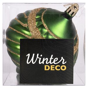 Елочная игрушка Rivera Guillermo 14 см зеленая, пластик, подвеска Winter Deco фото 2