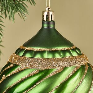 Елочная игрушка Verde Ramona 14 см зеленая, пластик Winter Deco фото 2