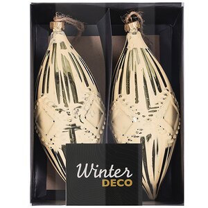Набор елочных игрушек Maraletto Rosso 15 см, 2 шт, пластик, подвеска Winter Deco фото 3