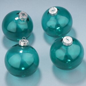 Набор пластиковых шаров Albertine Vitrobulles - Azure Hawaii 10 см, 4 шт Winter Deco фото 3
