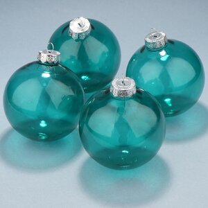 Набор пластиковых шаров Albertine Vitrobulles - Azure Hawaii 10 см, 4 шт Winter Deco фото 5