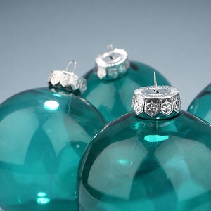 Набор пластиковых шаров Albertine Vitrobulles - Azure Hawaii 10 см, 4 шт Winter Deco фото 2