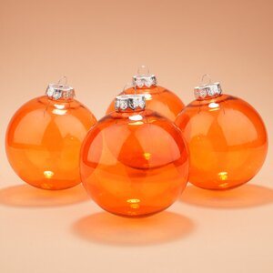 Набор пластиковых шаров Albertine Vitrobulles - Flaming Sky 10 см, 4 шт