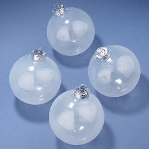 Набор пластиковых шаров Albertine - White Glaze 10 см, 4 шт Winter Deco фото 3