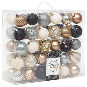 Набор пластиковых шаров Magic Suite: Вечер в стиле Гэтсби, 6-7 см, 60 шт Winter Deco фото 3