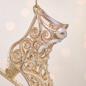 Елочная игрушка Конек Зимней Феи 14 см золотой, подвеска Forest Market фото 2