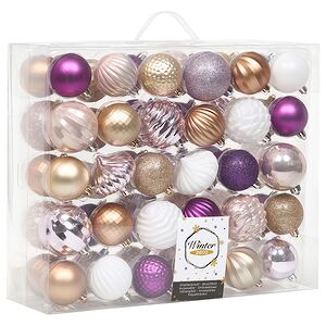 Набор пластиковых шаров Magic Suite: Нежные Грезы, 6-7 см, 60 шт Winter Deco фото 3