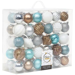 Набор пластиковых шаров Magic Suite: Обаяние Арктики, 6-7 см, 60 шт Winter Deco фото 3