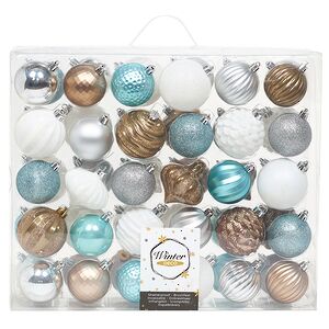 Набор пластиковых шаров Magic Suite: Обаяние Арктики, 6-7 см, 60 шт Winter Deco фото 6