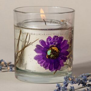 Ароматическая свеча в стакане Win Collection - Лимон и Лаванда 9 см Kaemingk фото 3