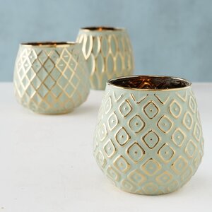 Набор стеклянных подсвечников Golden Salvia 9 см, 3 шт Boltze фото 1